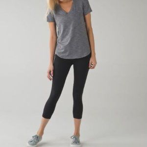 LULULEMON WUNDER UNDER Black LUON Legging Crop! Size 4!